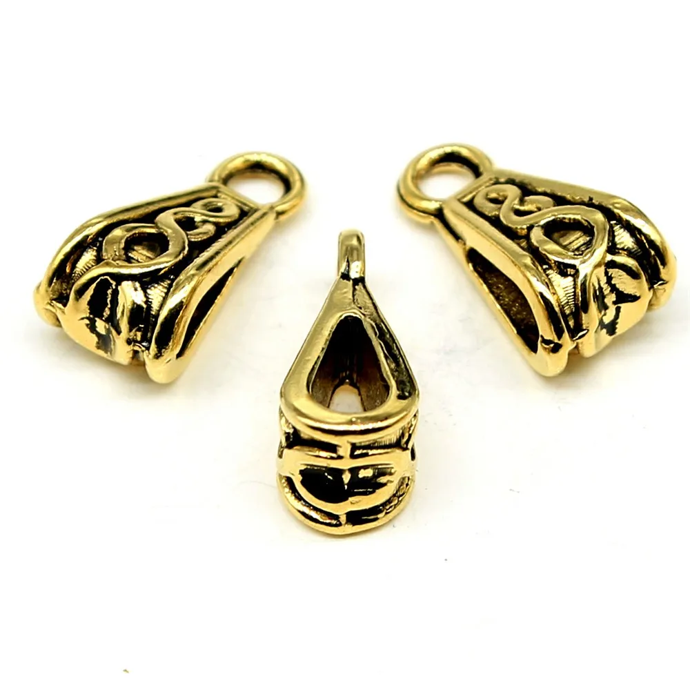 20pcs Bail Beads Charm 3 Colors Zinc Alloy DIY Jewelry Making Accessories DIY For Bracelet Necklace 6x7x10mm