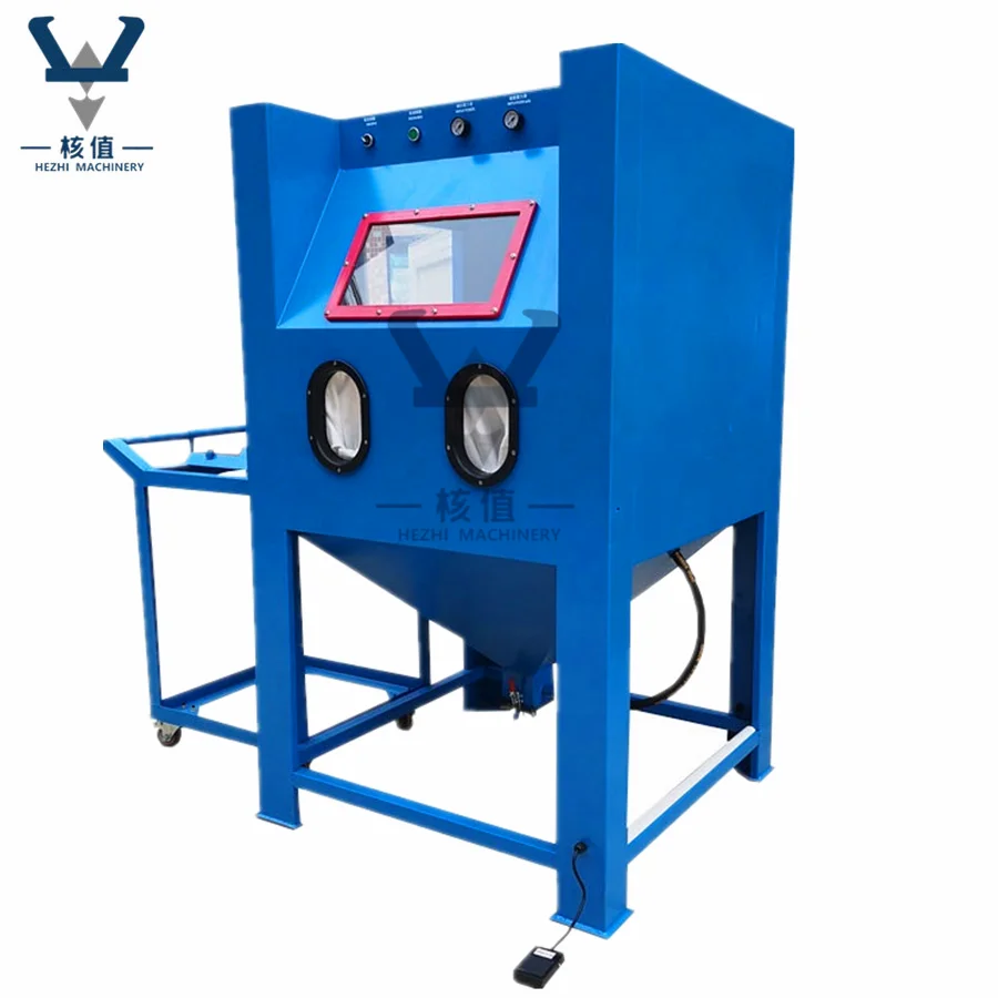 Small Cabinet Wet Type Sand Blasting Machine Manual Water Dustless Sand Blaster Cheapest