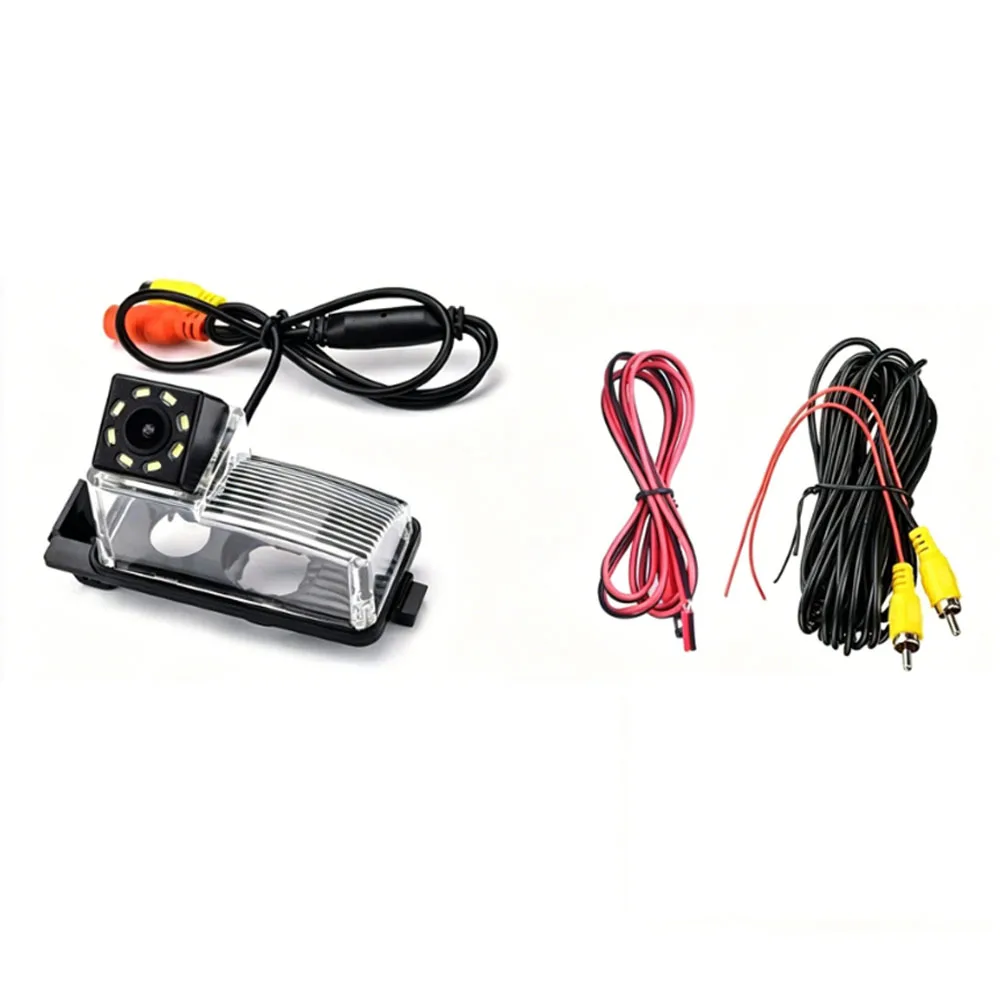 8 LED License Plate Light Camera for Nissan Patrol Y61 Y62 Pathfinder R51 No Drill Rear View Reverse Backup Camera Night Vision