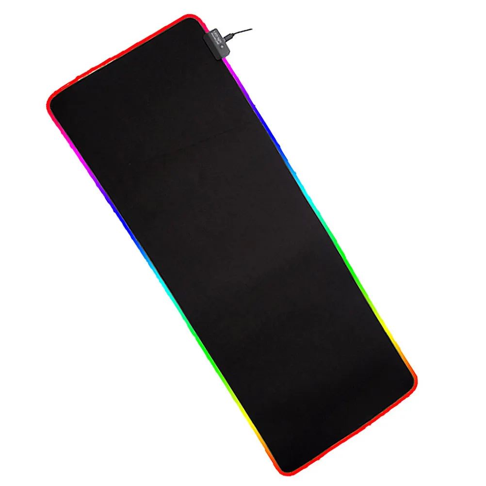 Rgb Gaming Mouse Pad with Detachable USB Cable Foldable Anti-Slip Rubber Bottom Large Size 3Mm for Keyboard and Mouse Red Green