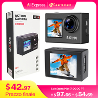 SJCAM SJ4000 Dual Screen 4K Action Camera 30M Waterproof Anti-Shake HD Sports Video Action Cameras Motorcycle Bicycle Helmet