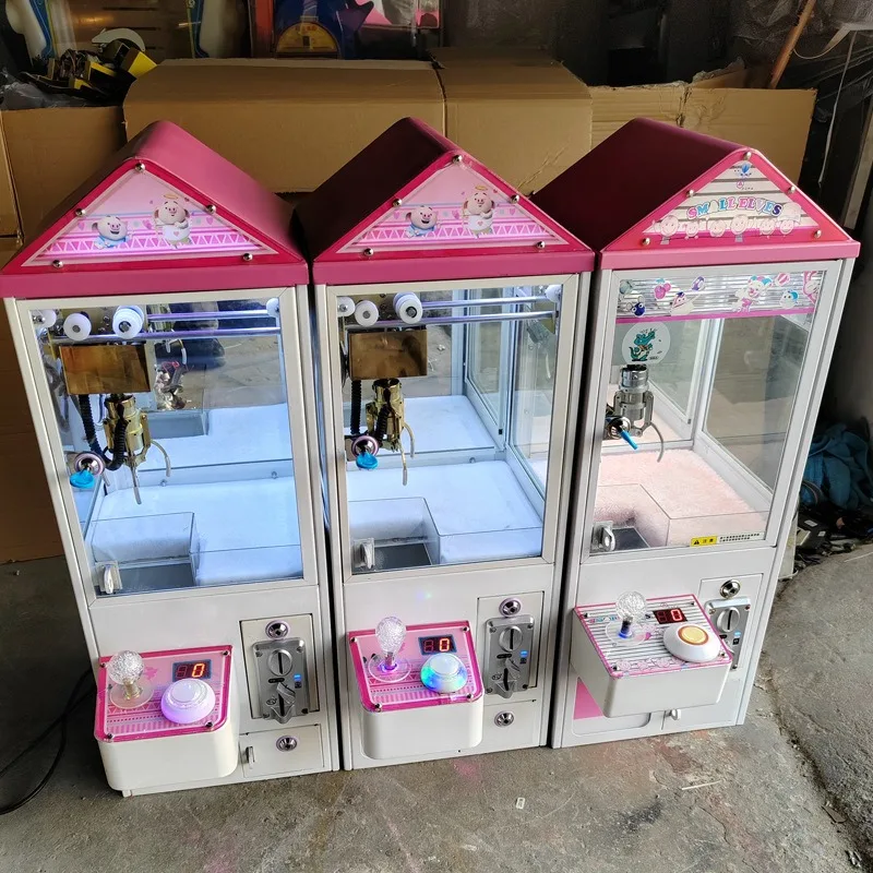 Staramuse Mini Coin-Operated Arcade Crane Machine Small Plush House Gachapon Prize Toy Child Gift Customized Color 1 Year