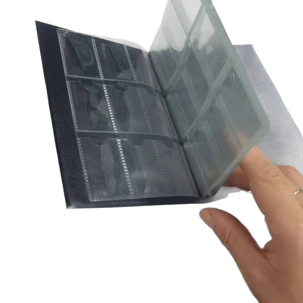 المحمولة لمكافحة خسر بيني جمع الألبوم الجلود البلاستيكية فيلم عملة التخزين المنظم متعدد الاستخدام 108 عملة جمع كتاب المنزل