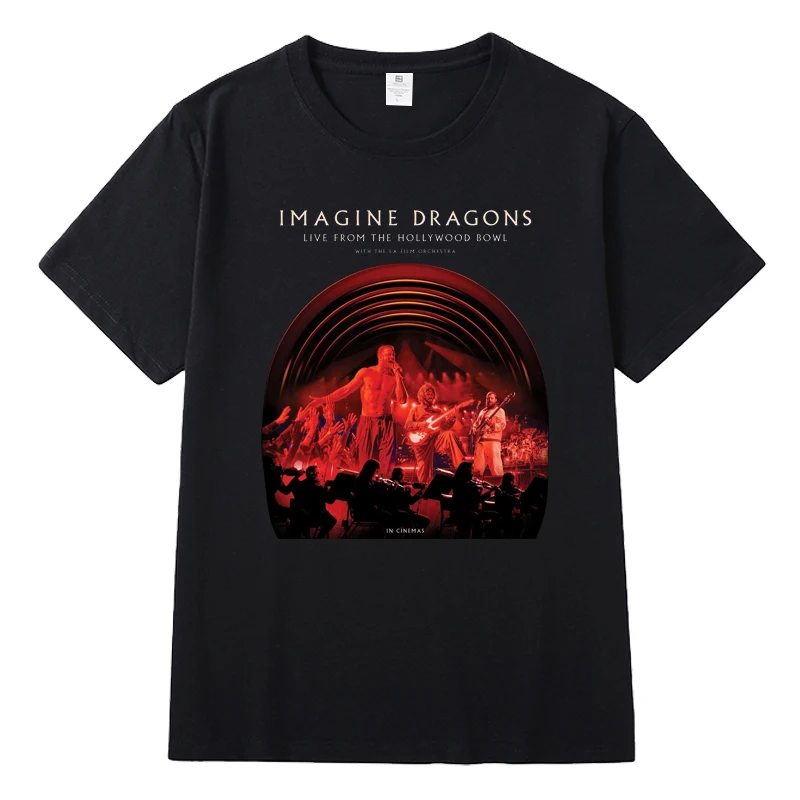 

2025 Imagine Dragons Concert Support Around LOOM The Same Short-sleeved T-shirt Men's and Women's Clothing High Quality