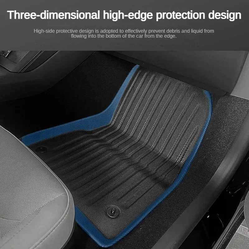 For New Tesla Model 3 Highland 2024 Floor Mats Waterproof Luggage Mat Front Rear Trunk Wear-resistant Cargo Liner Pads TPE Parts