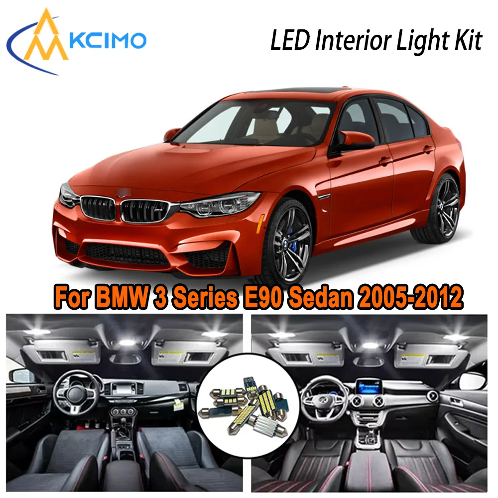

Для BMW 3 серии E90 седан 2005-2008 2009 2010 2011 2012 светодиодный внутренний купол карта багажника комплект автомобильных светодиодных ламп Canbus без ошибок