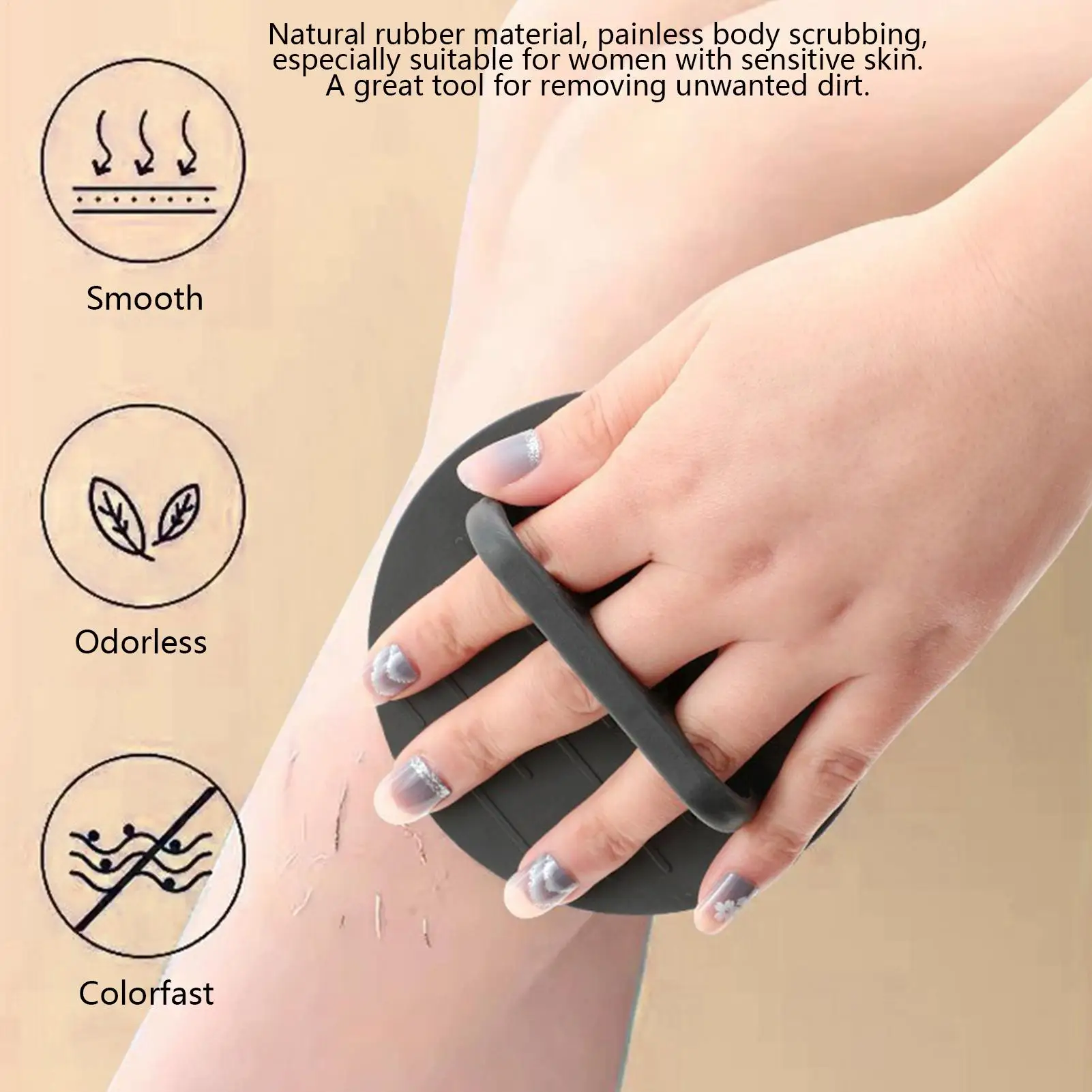 Body Exfoliating Bath Brush 2Pcs Circular Scrubber for Dead Skin Removal Painless Shower Body Bathing Pads for Bath Scrubber