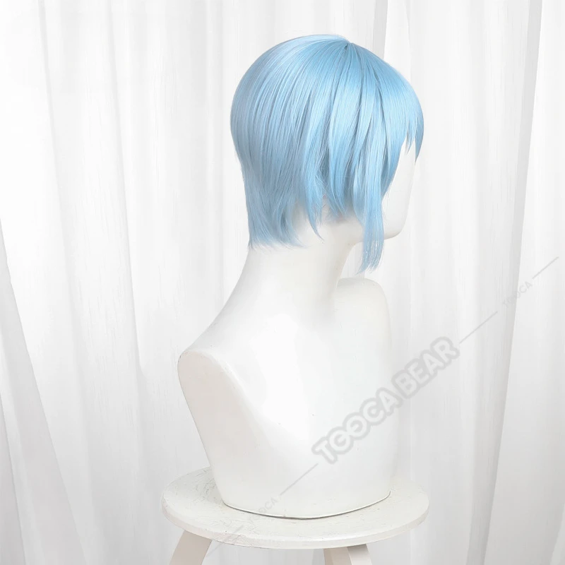 Yo Hiori Cosplay Wig Anime Blue Lock Bastard Munchen Blue Short Hair Heat-resistant Fiber Hair+Wig Cap Halloween Party Men