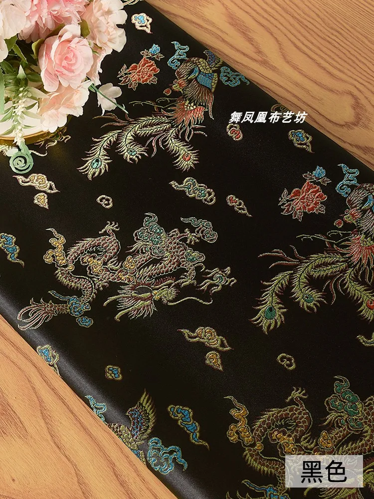 Jacquard Brocade Fabric Retro Chinese Style Soft Vest Cheongsam Cloth Diy Per Meters Apparel Sewing Fabric Material