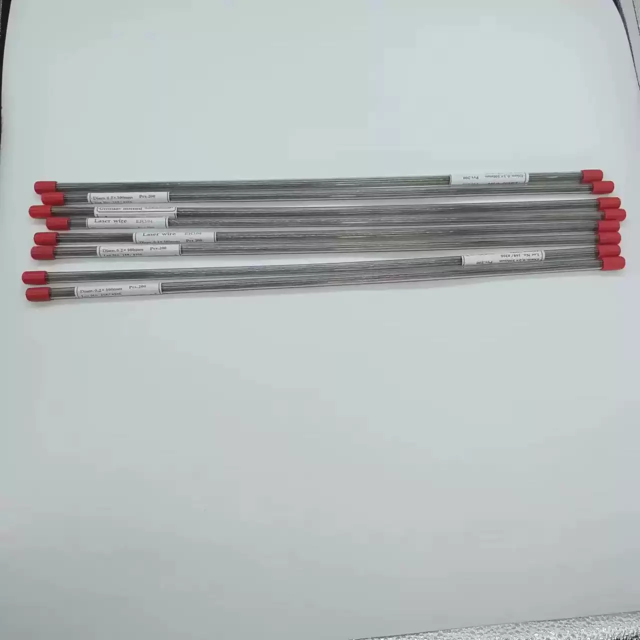 Laser & TIG Argon‑Arc Welding Wire, 0.2‑0.5mm, 304 316L 308 430 Stainless Steel Nitrided Mold Repair Welding Rod, 200Pcs