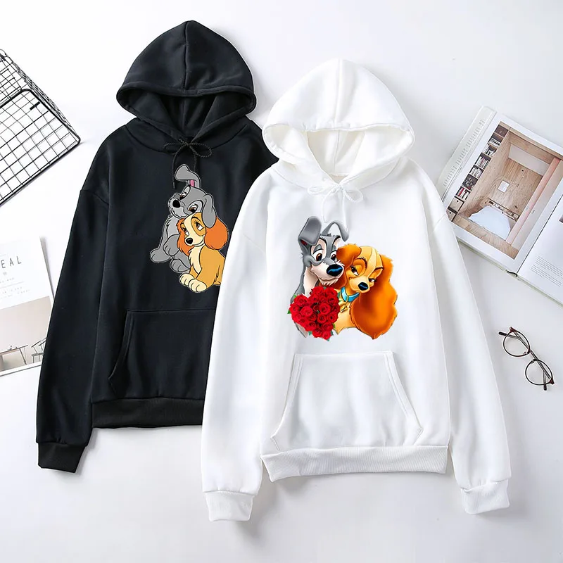 

Lady and The Tramp Disney Dog Scamp Woman Clothing Y2k Hooded Shirt Autumn Women's Clothes Long Sleeve Women's Hoodie Y2kClothes