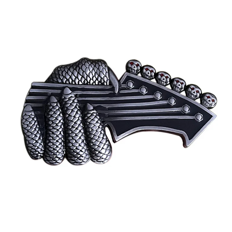 Zinc alloy music guitar belt buckle in western style
