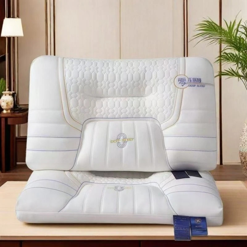 Zero Pressure Cloud Pillow Ergonomic Cervical Neck Support Orthopedic Sleeping Pillow for Home Hotel Travel Breathable Comfort