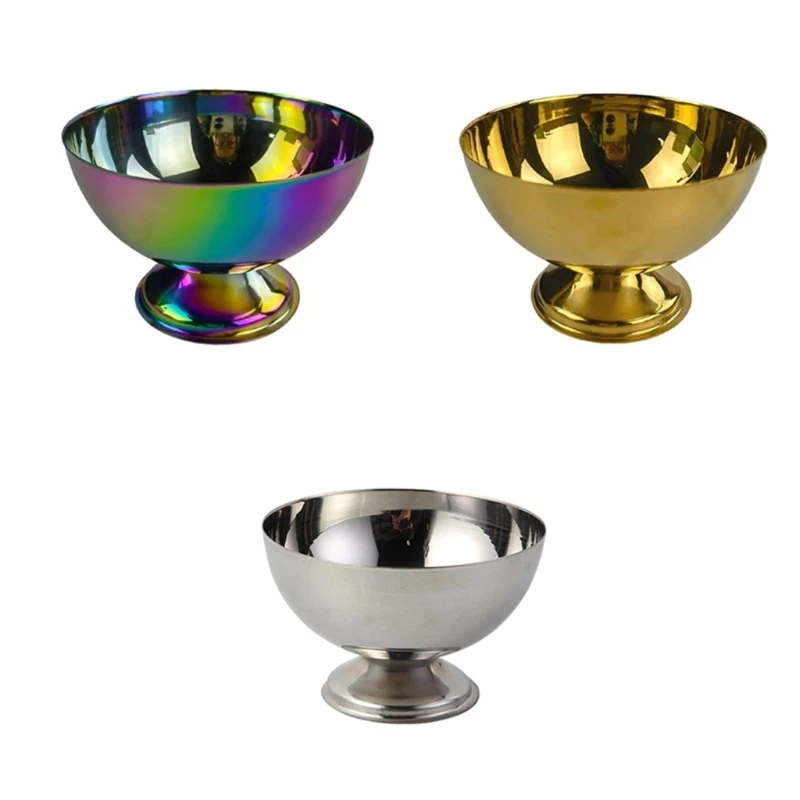 Convenient Stainless Steel Dessert Dishes Elegant Metal Dessert Cups Unique Dessert Container for Parties and Dropship