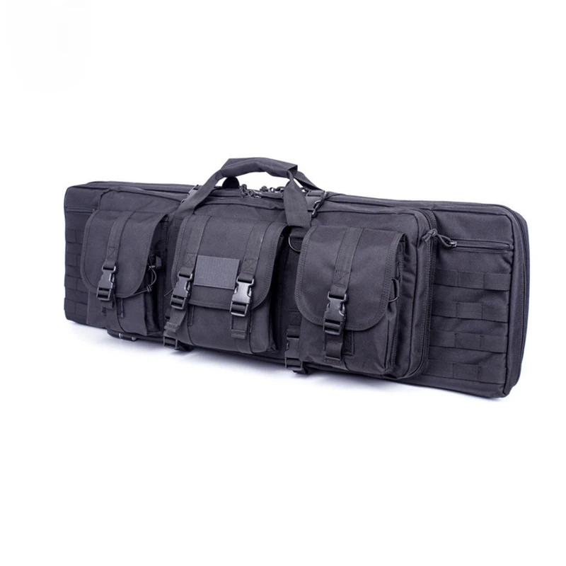 36 42 46inch Tactical Double Rifle Case Molle Rifle Bag Sniper Airsoft Gun Case Backpack Hunting Gun Holster