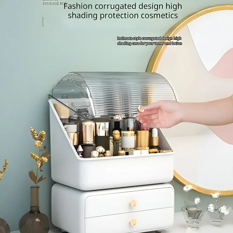 

Desktop Organizer Drawer Skincare Dresser Dustproof Cosmetic Storage Box