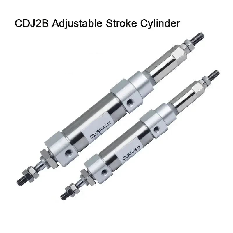 

CDJ2B10/16 XC8 Adjustable Mini Air Cylinder CJ2 Pneumatic Piston Pen Single Rod