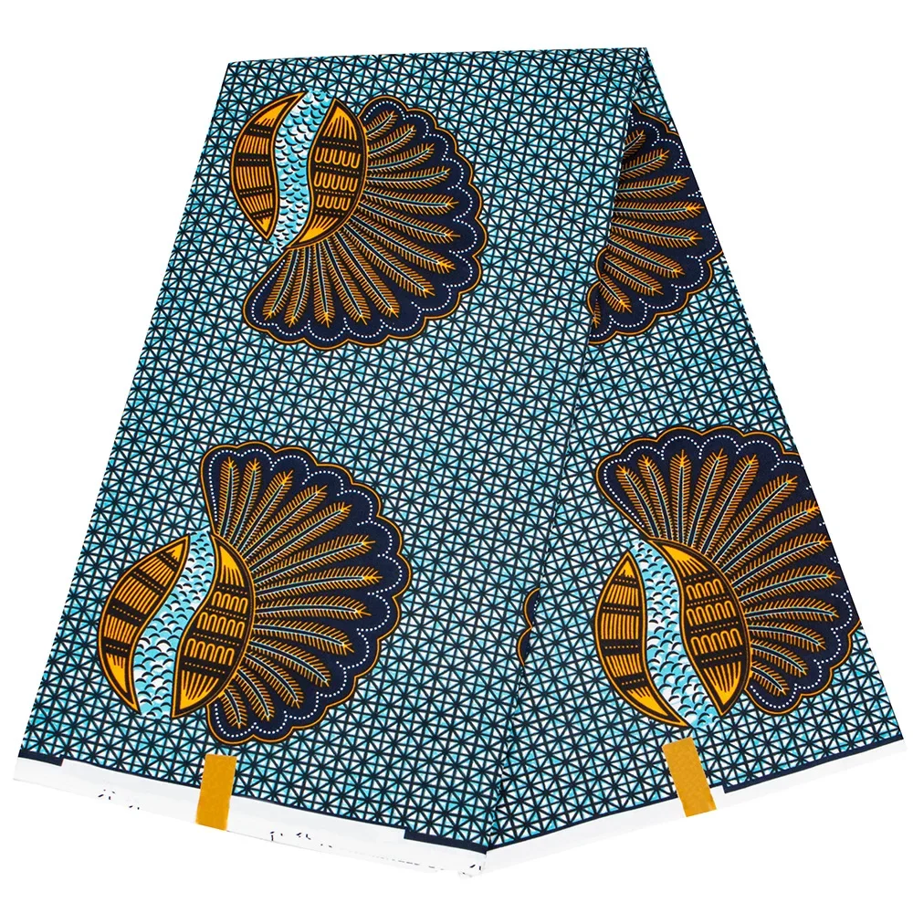 2024 Africain Ankara Prints Wax Fabric 3D Patterned Tissu Sewing Material for Dress Handmake Patchwork 100% Polyester Loincloth