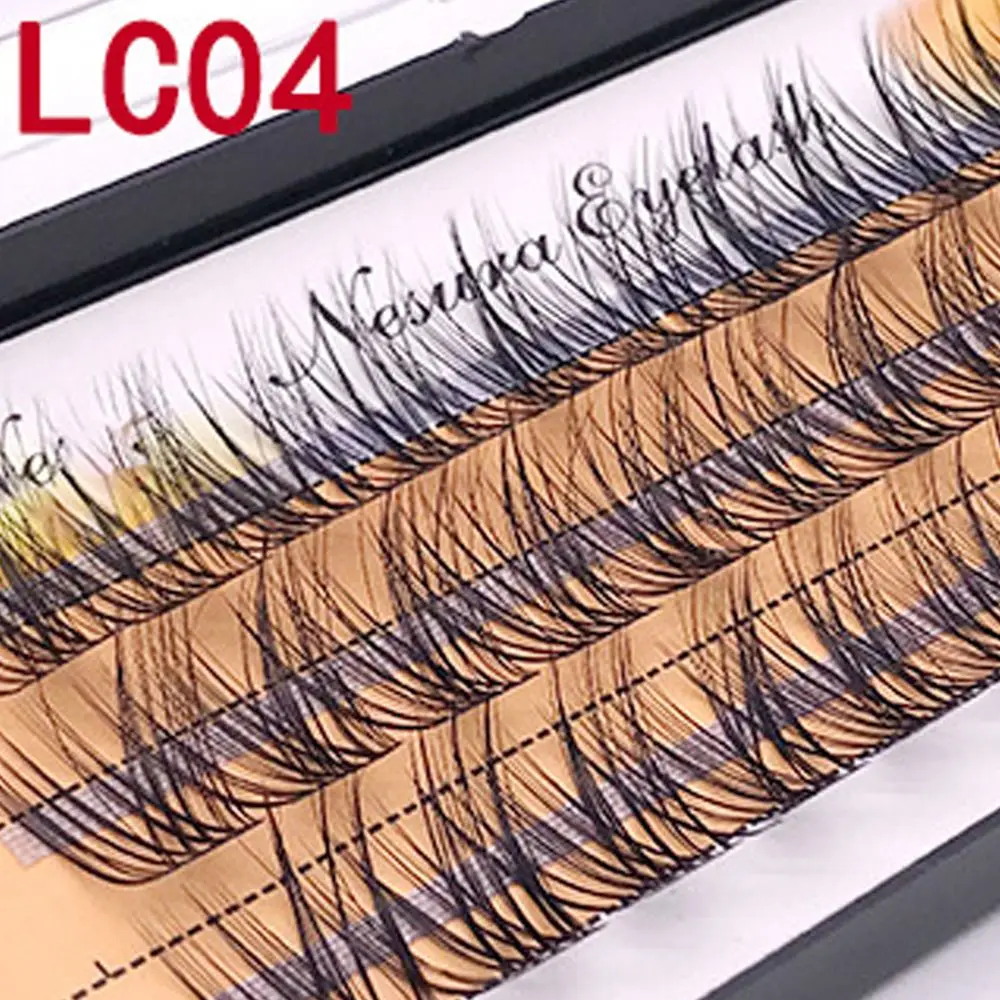 False Eyelashes Soft Bundles Lashes Segmented Eyelashes 3D Mink Hair Fluffy Natural Individual Eyelashes
