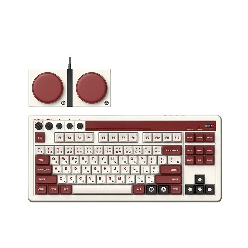 

Eight Tang retro mechanical keyboard, computer game office three-mode connection 87-key PBT keyboard