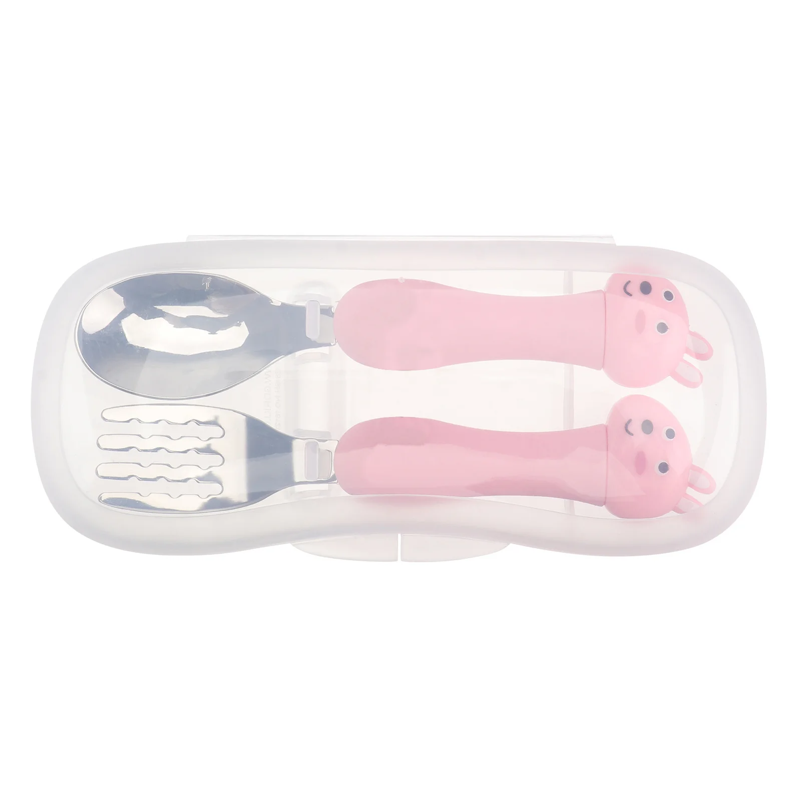

1Set Children Tableware Stainless Steel Kids Fork Spoon Set Durable Animal Styled Baby Cutlery Portable Infant Tableware Easy