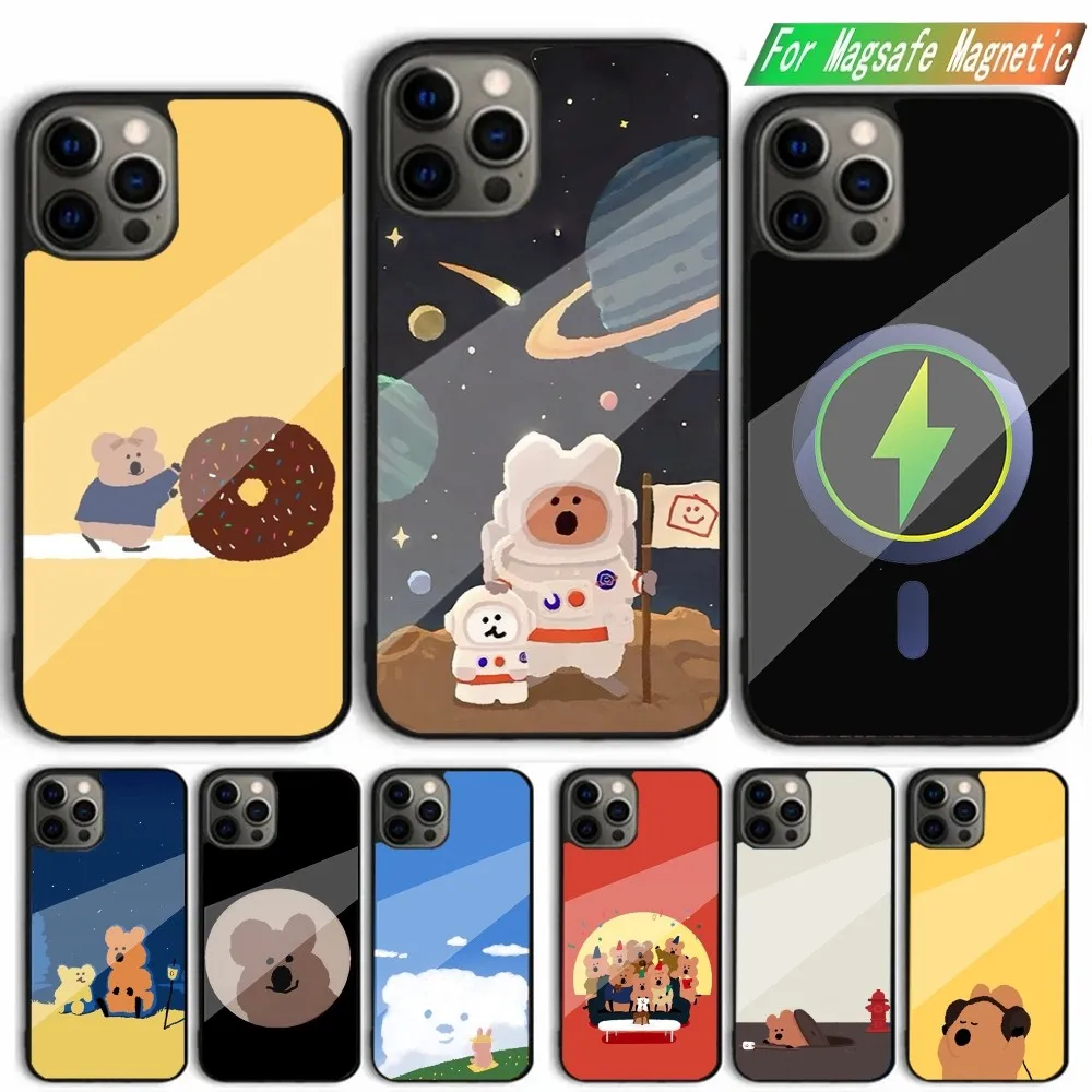 Koala D-Dinotaeng Cartoon Cute Phone Case For iPhone 15,14,13,12,11,Plus,Pro,Max Mini Magsafe Magnetic Wireless Charging