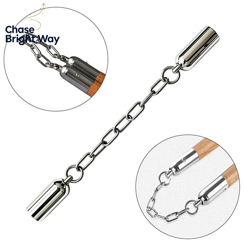 Stainless Steel Nunchaku Connector Chain Durable Rust-proof Swivel Link for DIY Martial Arts Flail Kung Fu Training Repair
