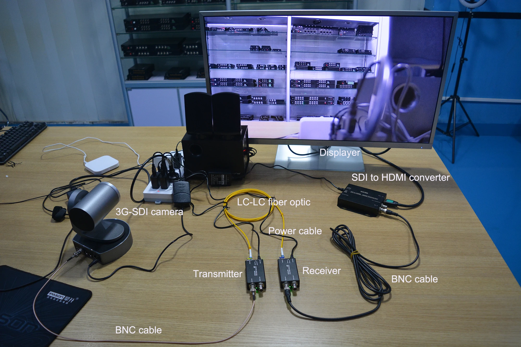 3g SDI в LC оптоволоконный преобразователь оптоволоконный видеотрансляция транспортных средств видеоконвертер
