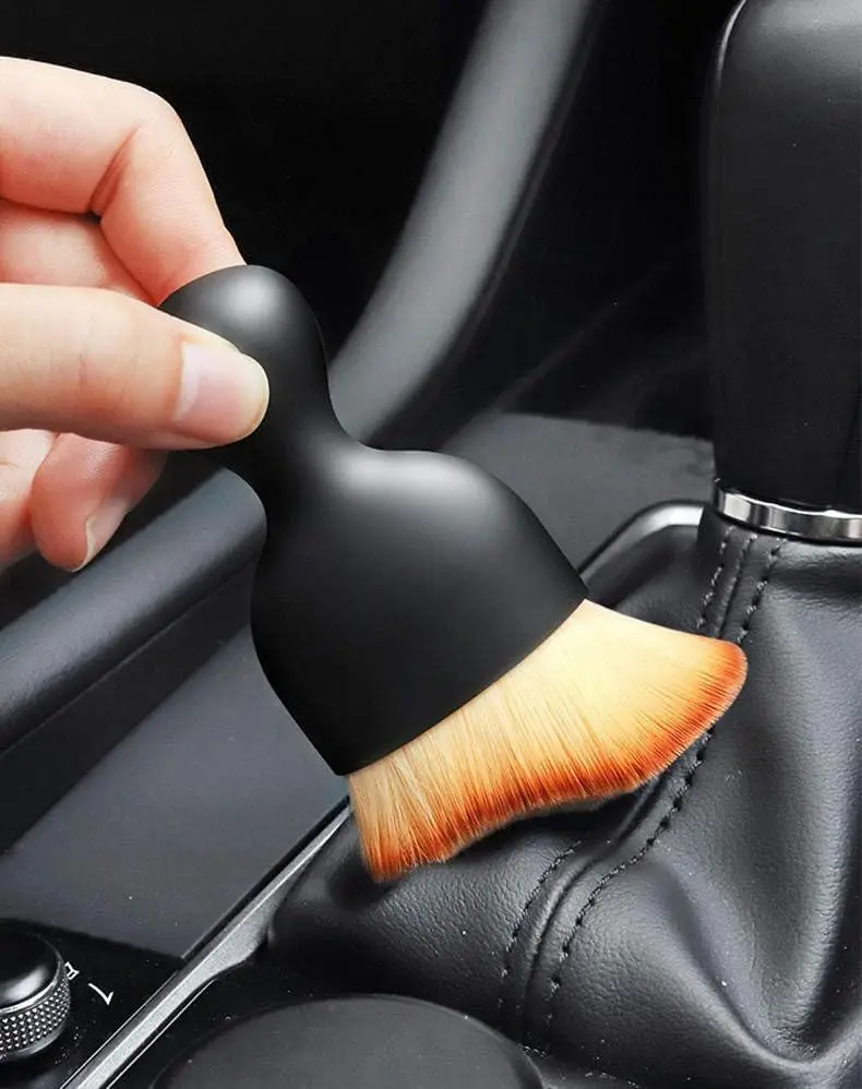 Car Interior Detailing Brush,  Soft Cleaning Brushes, Curved Dirt Dust Collectors, Removal Tool for Dashboard Air Conditioner Ve