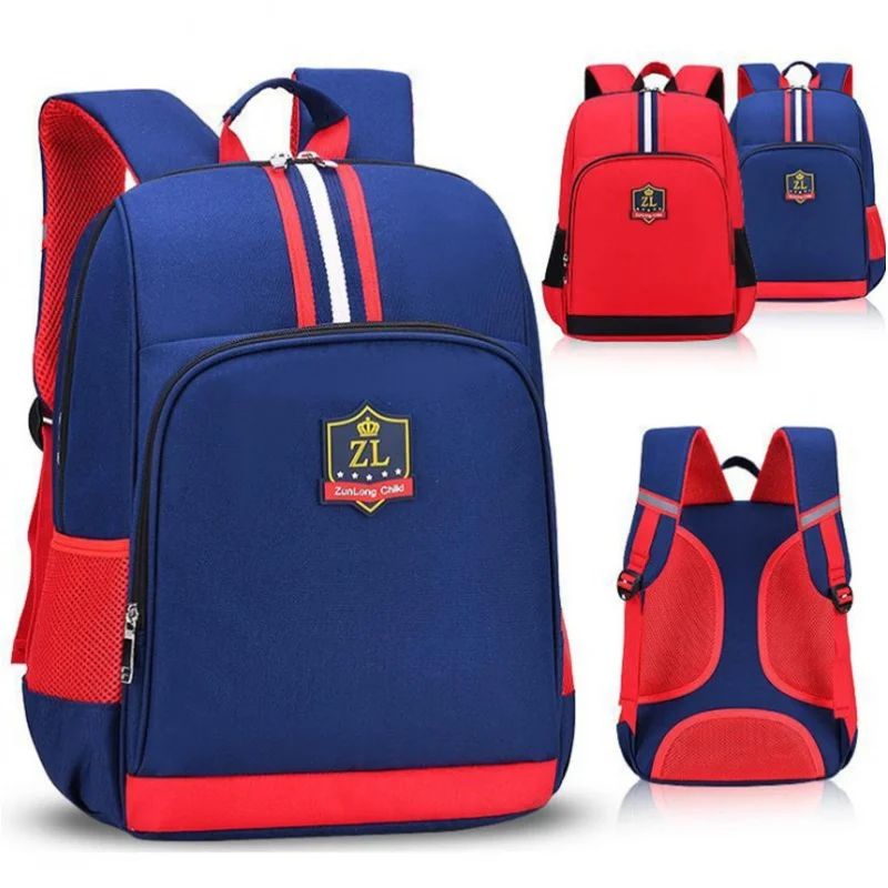 New Schoolbag Children Primary School Kindergarten Custom Logo Printing Double Shoulder British Style Burden-Reducing Waterproof