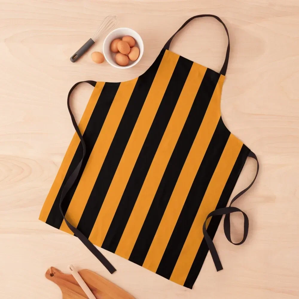 

Orange and Black Halloween Stripes Pattern Apron Kitchen Chef Sexy Children'S Apron