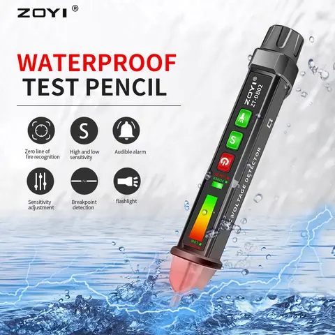 Voltage ZOYI ZT-DB03 NCV Non Contact Voltage Tester Pen LCD Temp Detection Audible Alarm Live Wire Breakpoint Check Electrical Tool
