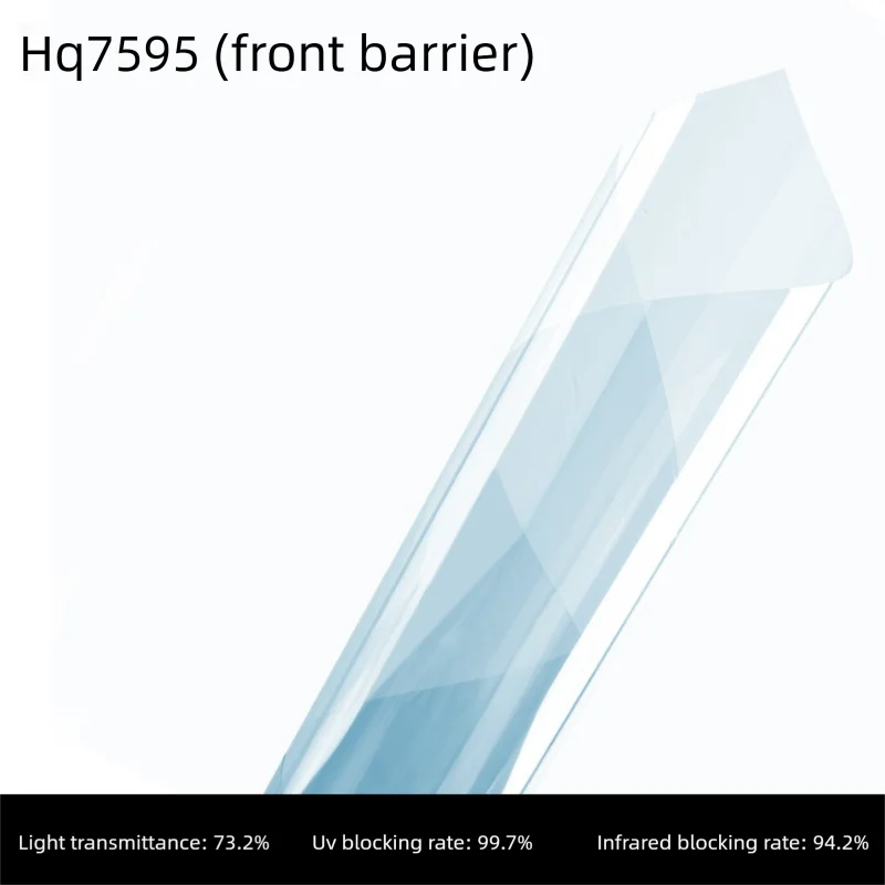 2025 HQ7595 عالية العزل نانو السيراميك الزجاج الأمامي فيلم 98% IR رفض 99% الأشعة فوق البنفسجية كتلة واضح السلامة السيارات نافذة تينت فيلم