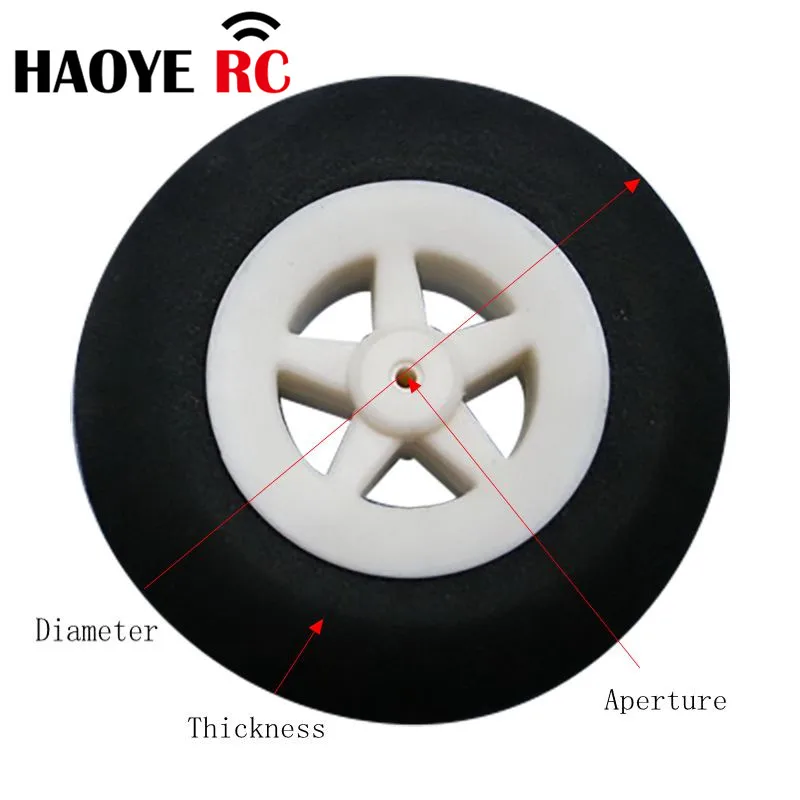 Haoye 10Pcs/Lot Dia30-55mm Landing Gear Light Foam Wheels Ultra Light Sponge Tire For RC Aircraft Model Plane Accessories