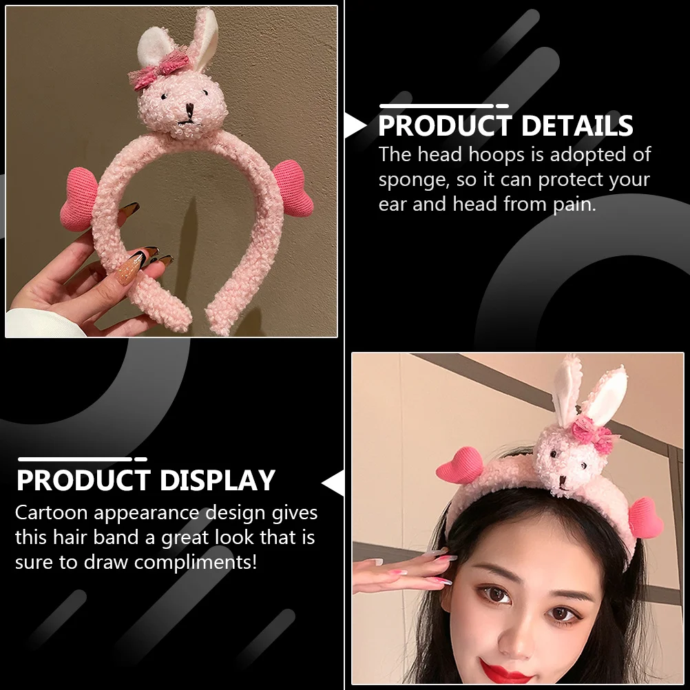 

2 шт., губка для волос с изображением сердца животных, мягкая повязка на голову, обруч для макияжа, впитывающий пот, удобный для тренировок, мытья лица