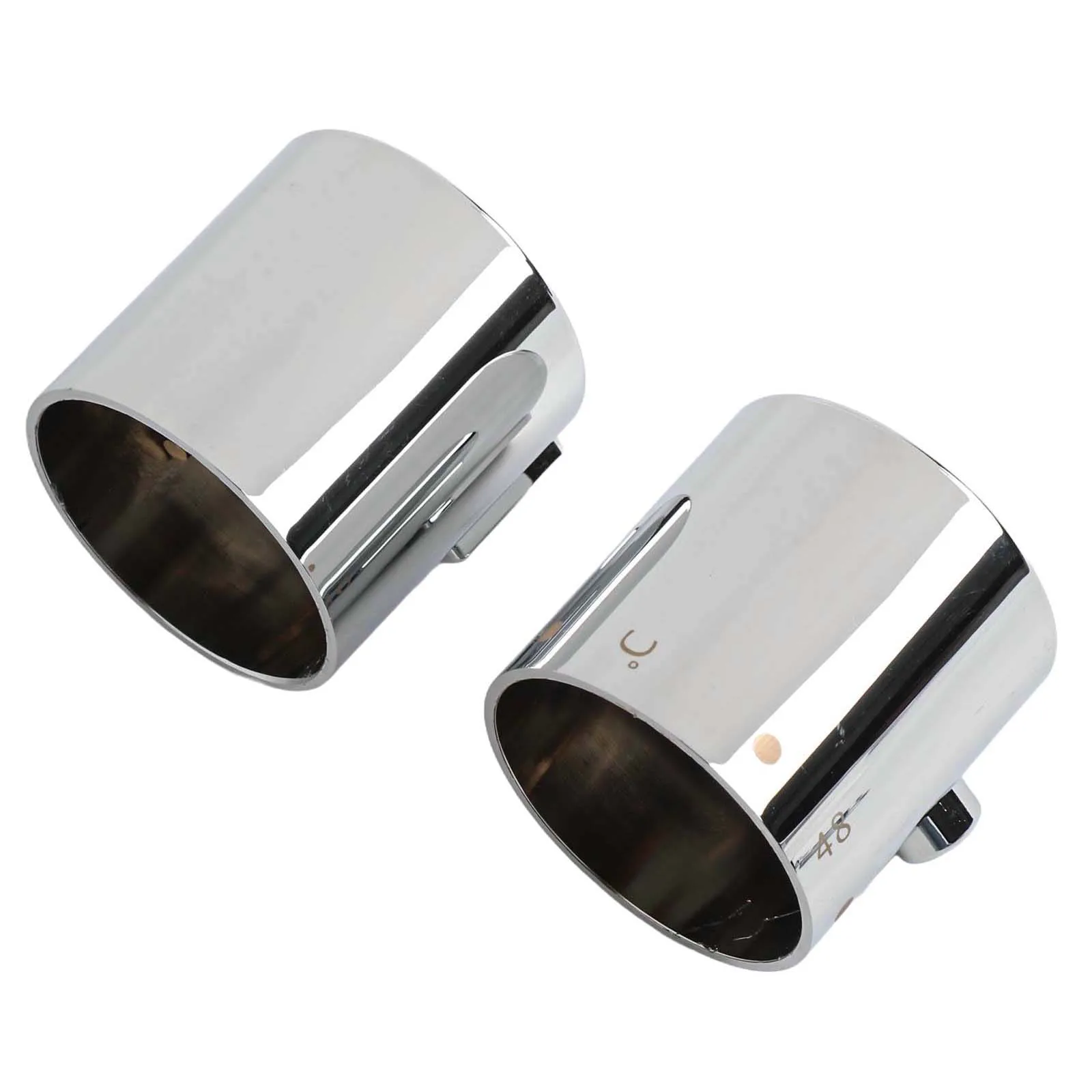 Replacement Pair of Thermostatic Shower Control Handle Knobs with Chrome Finish for SMA Bath Mixer Suitable for 24 Teeth Valves