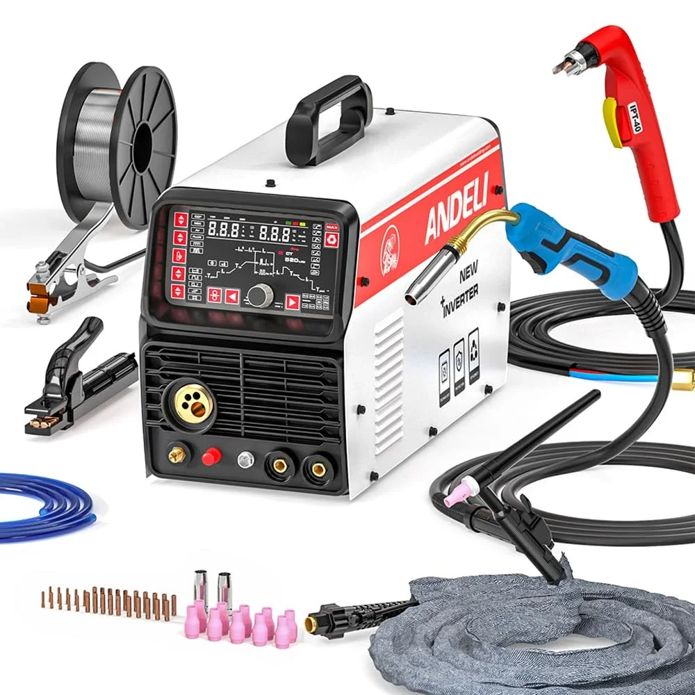 ANDELI Fr ee Ship ping  MCT 110V 220V LED MCT-520LED MIG CUT 25MM MAX  MMA TIG COLD   Multi-Function Aluminum Welding  Machine