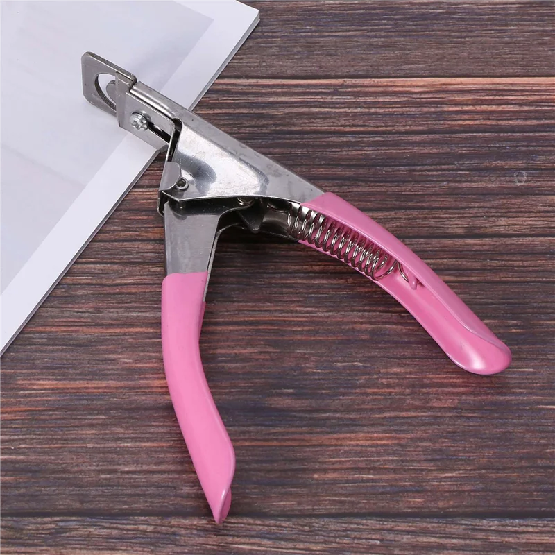 

WIND FLYING 2X Nail Clippers For Nails And False Acrylic Nails Easy To Use Pink.