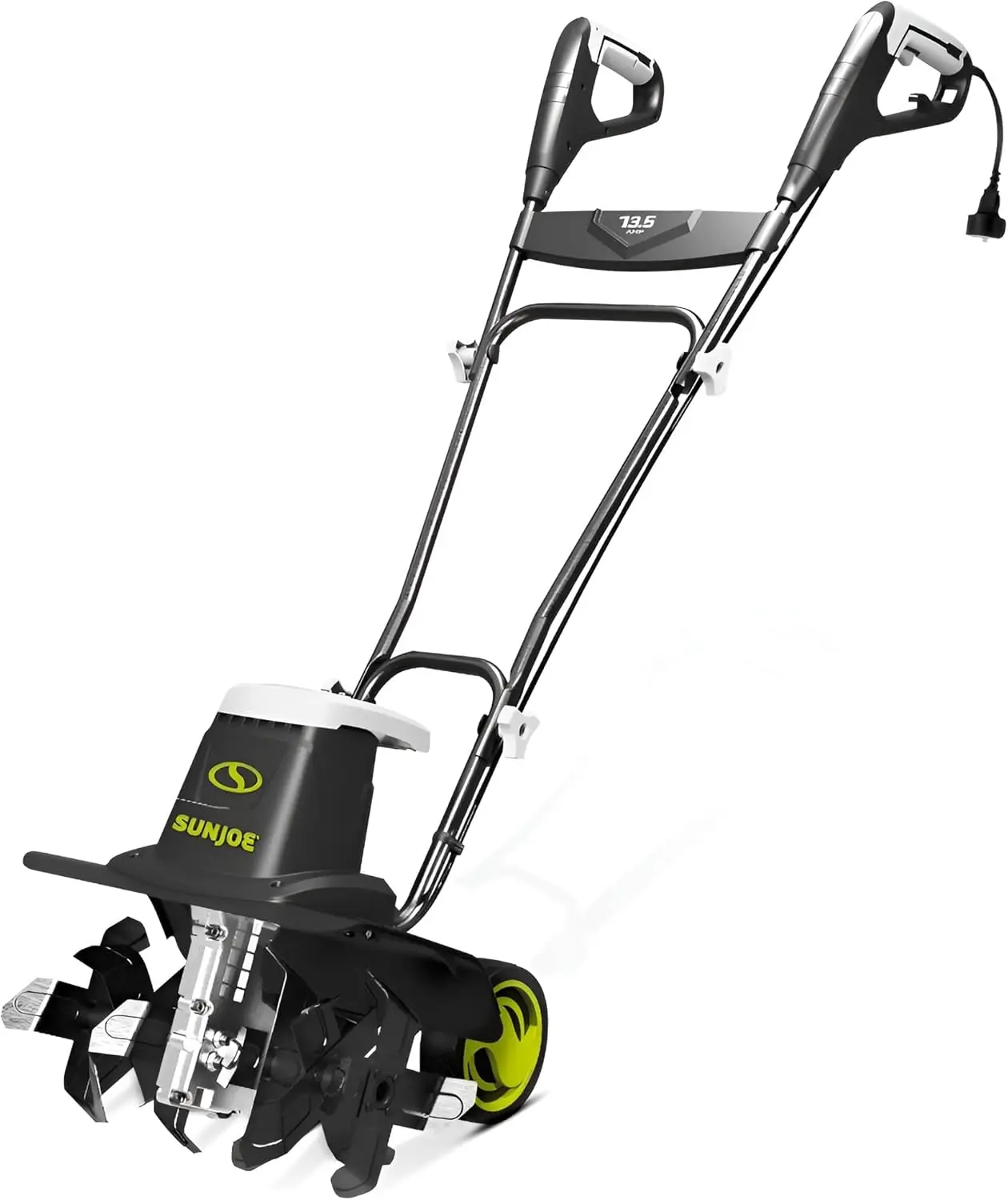 

Electric Garden Tiller and Cultivator, Steel Tines, 13.5 Amp, 16 Inch, Heavy Duty Gardening Machine and Equipment for Lawn