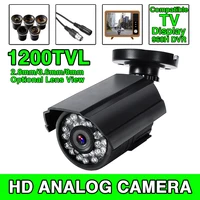 Cámara CCTV Exterior Mini Compatible con TV, IP66 Impermeable, 1200TVL HD, Visión Nocturna, CVBS Analógica, Audio, IR-CUT, Configuración Sencilla y Rápida