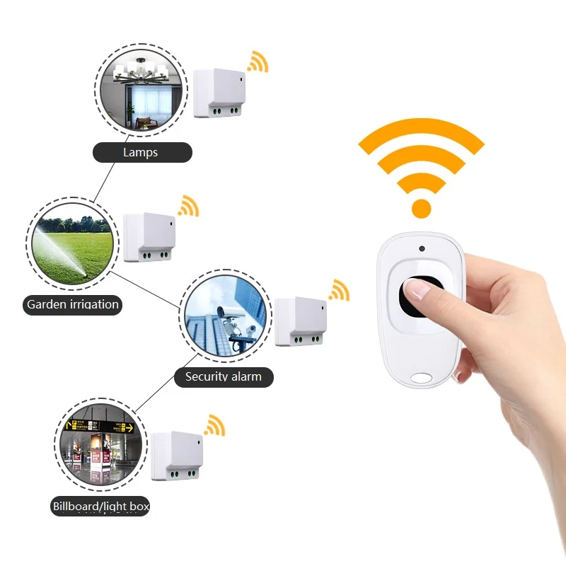 

Wireless Remote Controller Switch 1CH RF Remote Control Transmitter And Receiver Module For Motor And Lamps