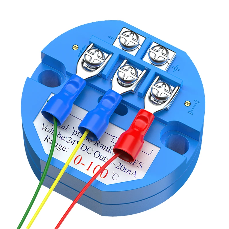 

Head Mounted Pt100 3 WireTemperature Transmitter RTD 0-5Vdc 0-100°C 0-250°C 0-600°C Thermal Resistance Temperature Converter