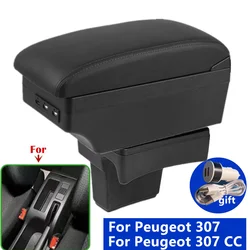 For Peugeot 307 armrest box For Peugeot 307 CC Convertible Car Armrest Storage box Interior Dedicated Retrofit Car Accessories