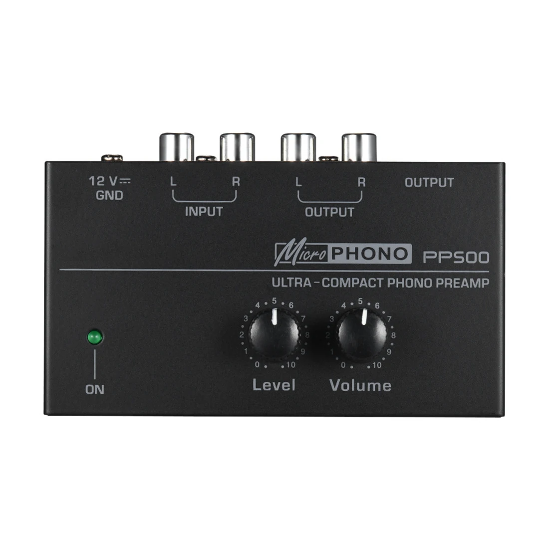 Ultra-Compact Phono Preamp PP500 with Bass Treble Balance US Plug