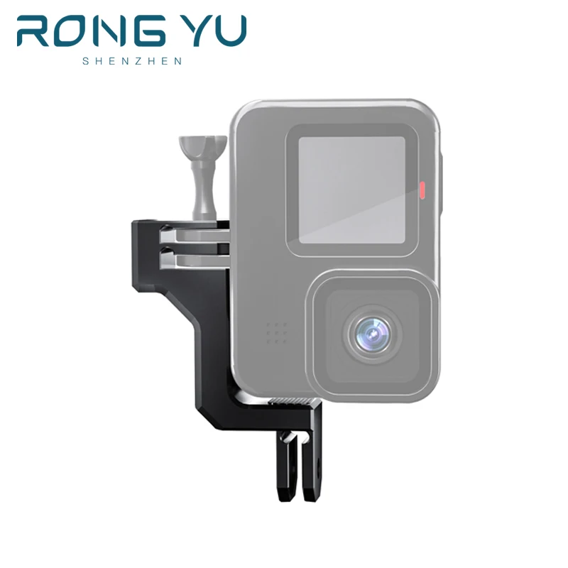 Kamera akcji CNC wspornik pionowy regulacja ramienia Adapter do Gopro Dji Sjcam pionowe fotografowanie akcesoria pierwszejview