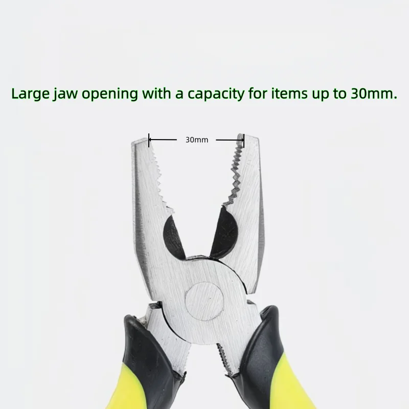 كماشة قطع الأسلاك الصناعية مقاس 8 بوصة - مجموعة أدوات متعددة الوظائف ذات صلابة عالية ومجموعة كماشة قطرية وإبرة الأنف