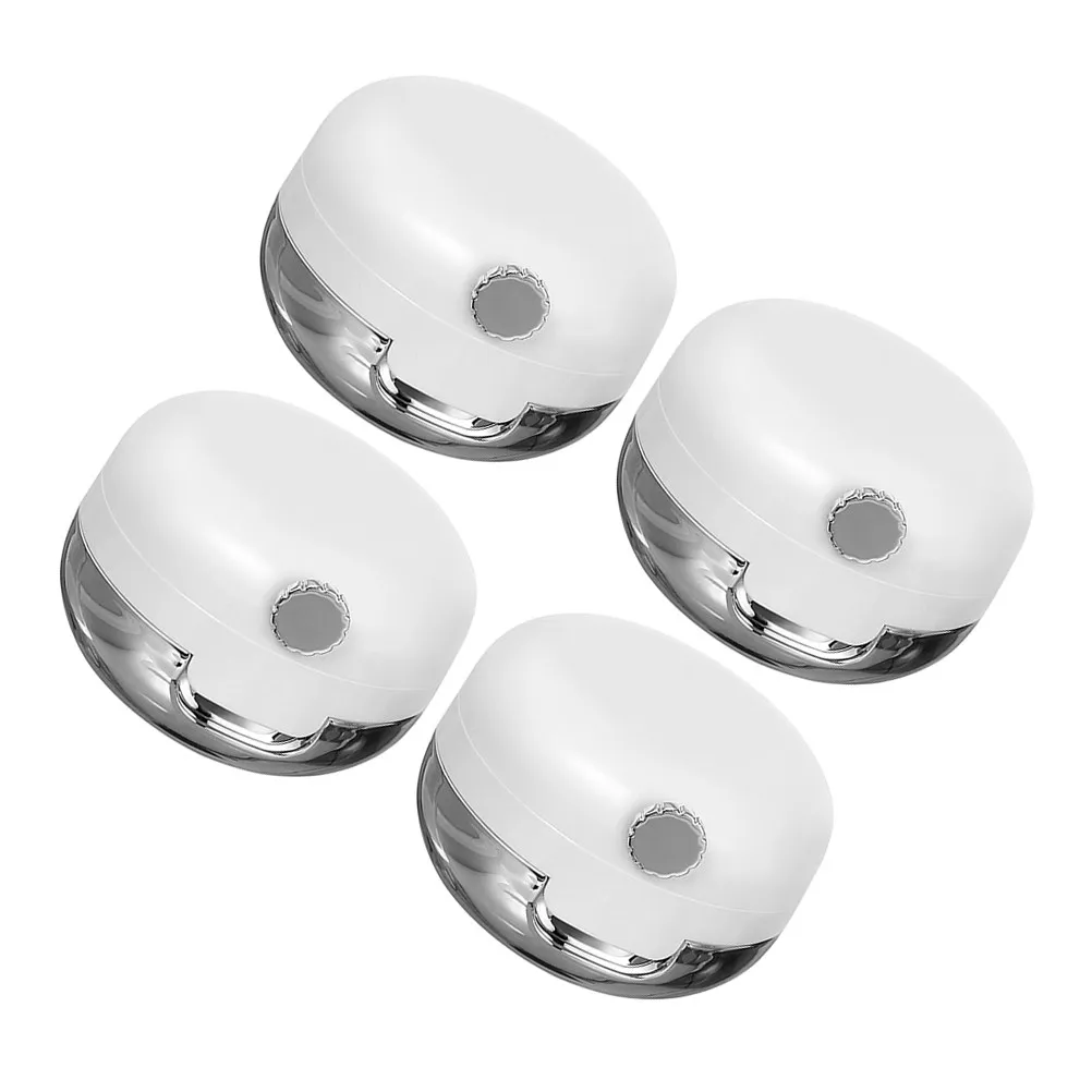 4Pcs Lip Care Organizer Refillable Lip Mask Jar with Silicone Applicator Brush Mirror Lightweight Travel Friendly Balm Gloss Pot