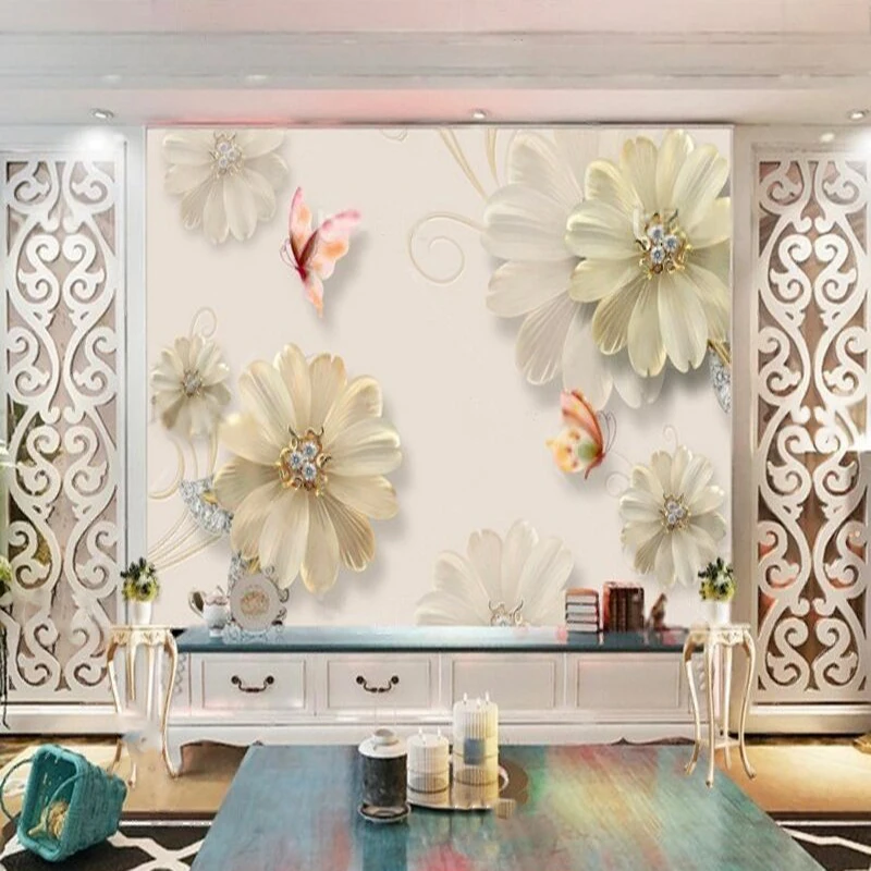 

Современная и простая бабочка, любовь, цветок, ювелирные изделия, телевизор, роскошное украшение для дома, фон для спальни, стена