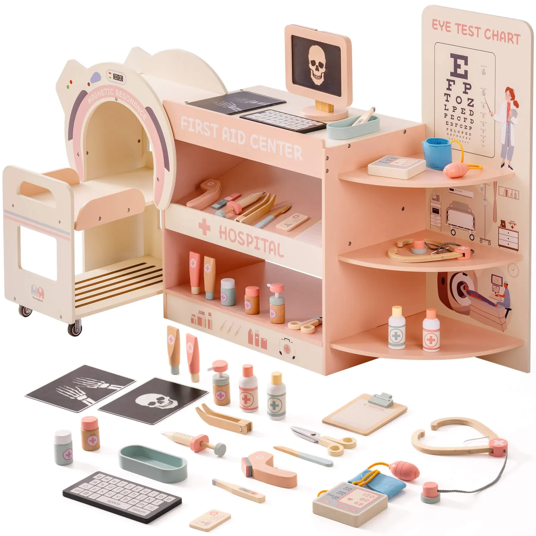 Robotime Robud Houten Doctor's Activity Center Speelgoedset Ziekenhuis Speel Doctor Rol Speelgoed voor Jongen Meisje Cadeau