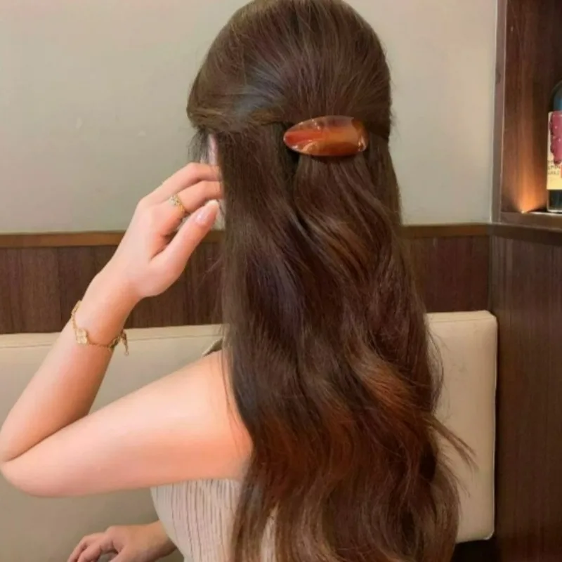 1/5 Stück ovale Haarspangen im Vintage-Stil, Haarspangen für Pferdeschwänze, Löffel-Haarspangen, Feder-Haarspangen, koreanische große Löffel-Haarspangen für Damen, Kopfschmuck – Detail 7